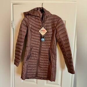 NWT long length down jacket